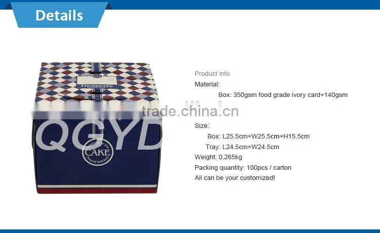 manufacturer custom handmade clear plastic cake box