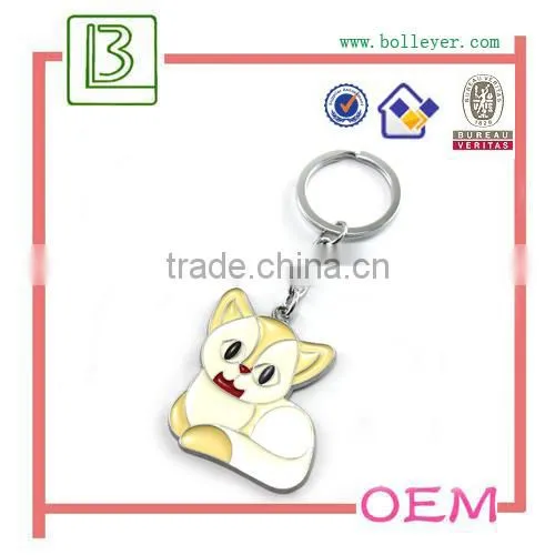 Custom enamel metal giraffe design keychain