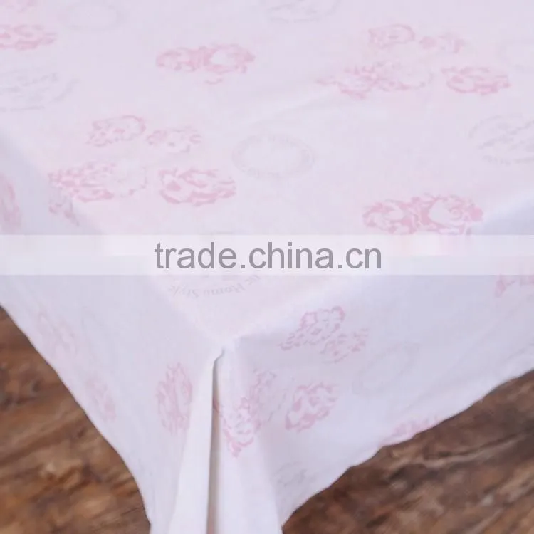 rosette satin table cloth/ waterproof tablecloth/rose sequin tablecloth
