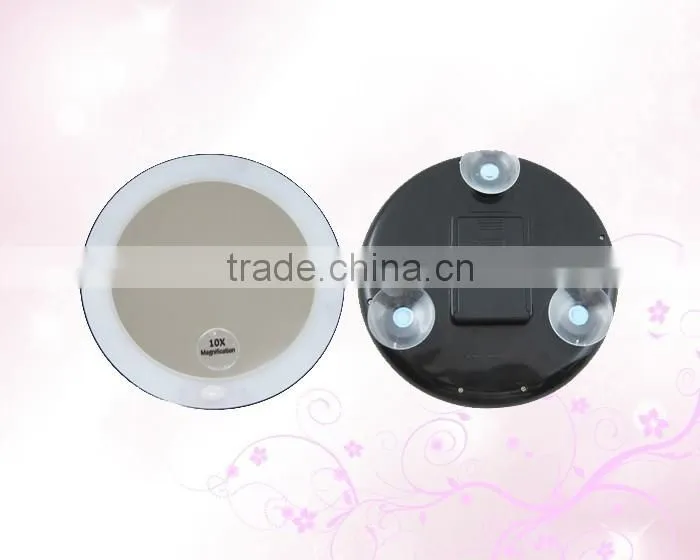 make up mirror with suction cups 10x cosmetic led mirror