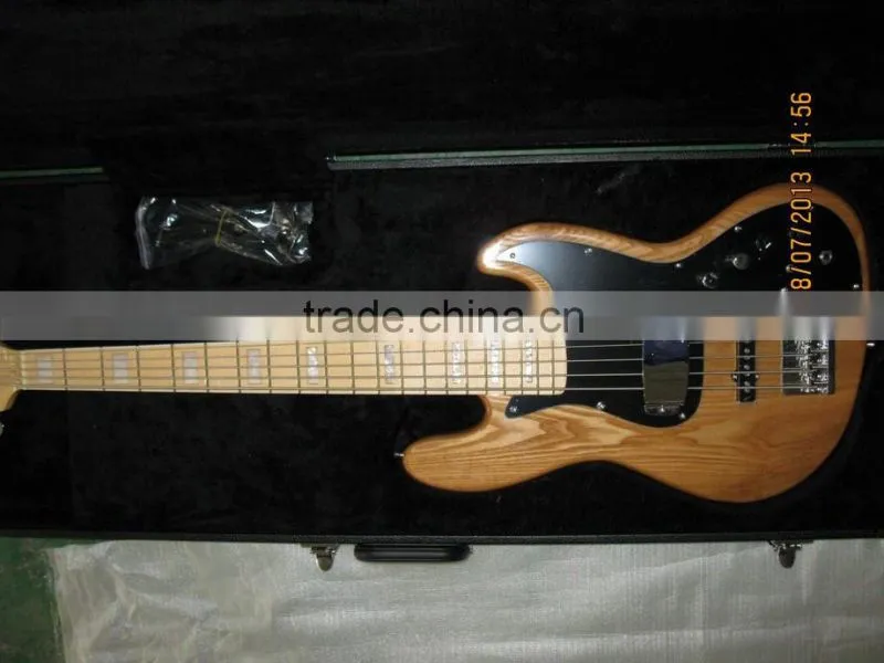 Ash body bolt-on 5 string electric bass guitar maple neck and fingerboard