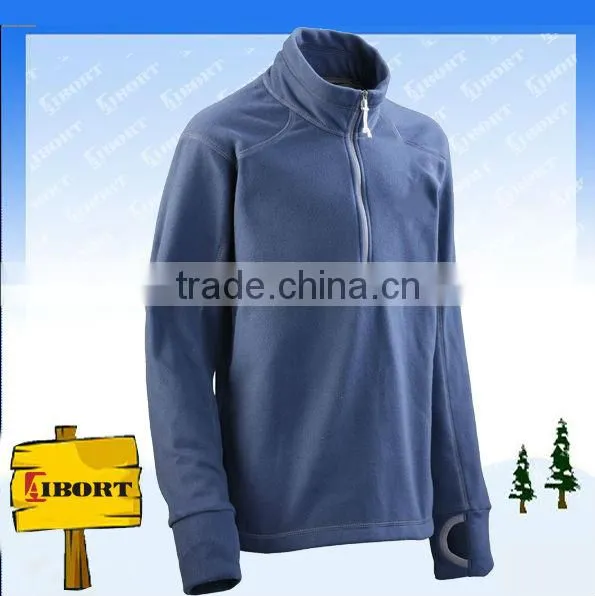 JHDM-1824-1 boys long sleeve zip neck lightweight fleece pullover