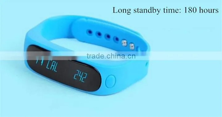 Newest smart wrist watch e02 smart wristband, led bluetooth bracelet wrist watch, smart wristband bracelet water resistant