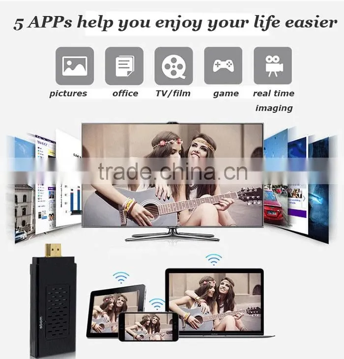 HD 1080P Mini Android 4.0 TV Dongle with WIFI + USB Quad Core 1.4GHz