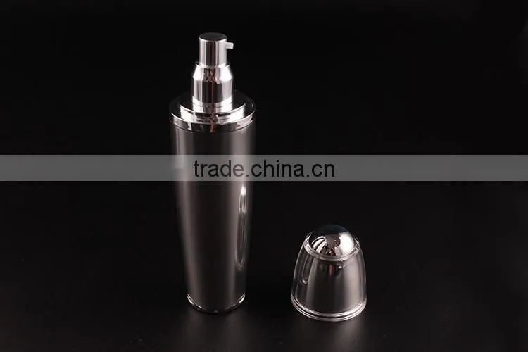 Acrylic round and oval cosmetic bottles