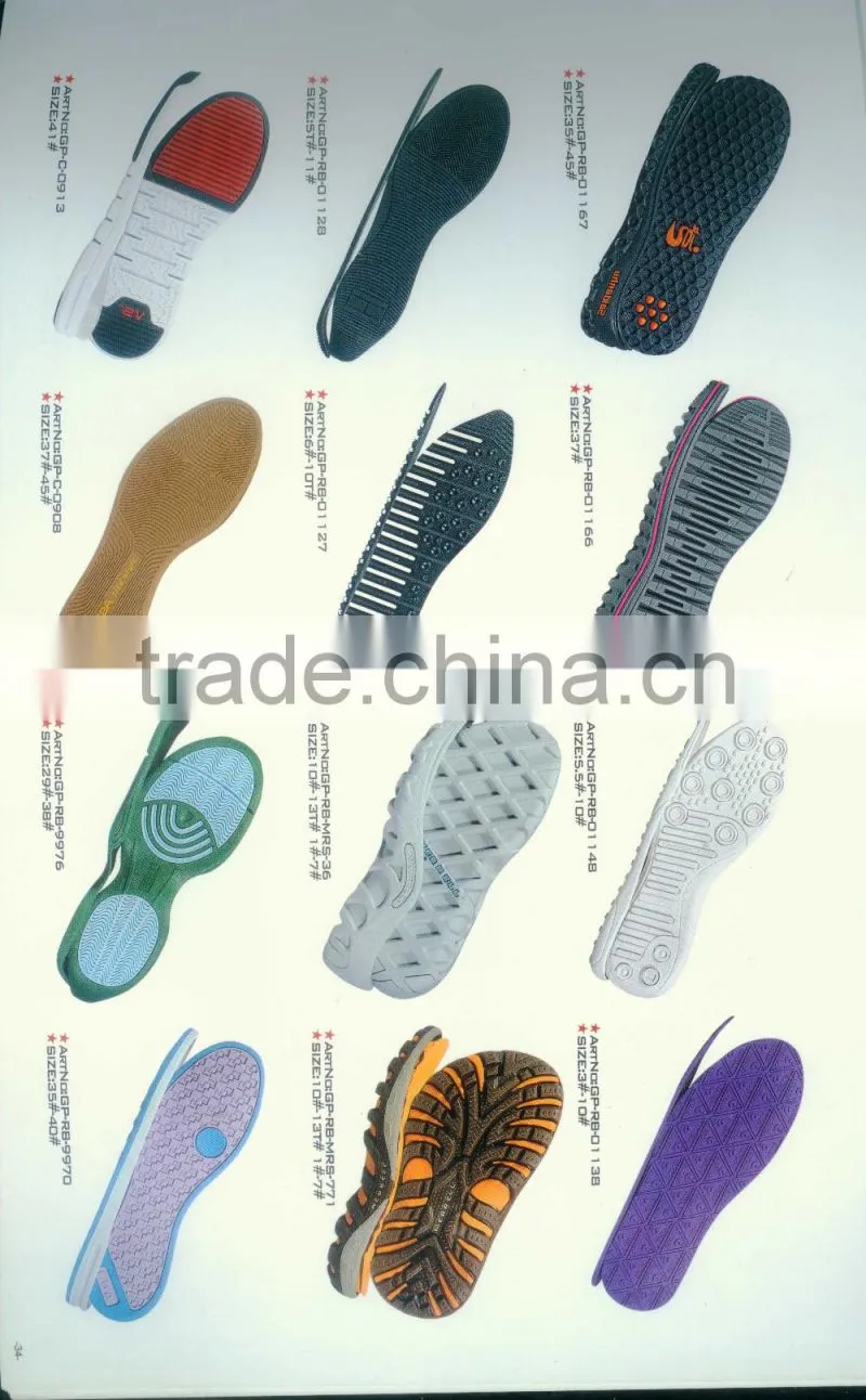 new design hiking leisure fashion pattern rubber and eva sole second hand mold