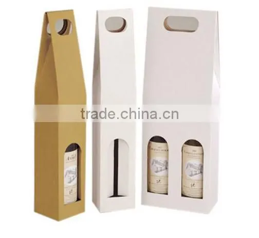 wholesale paper wine gift box with window