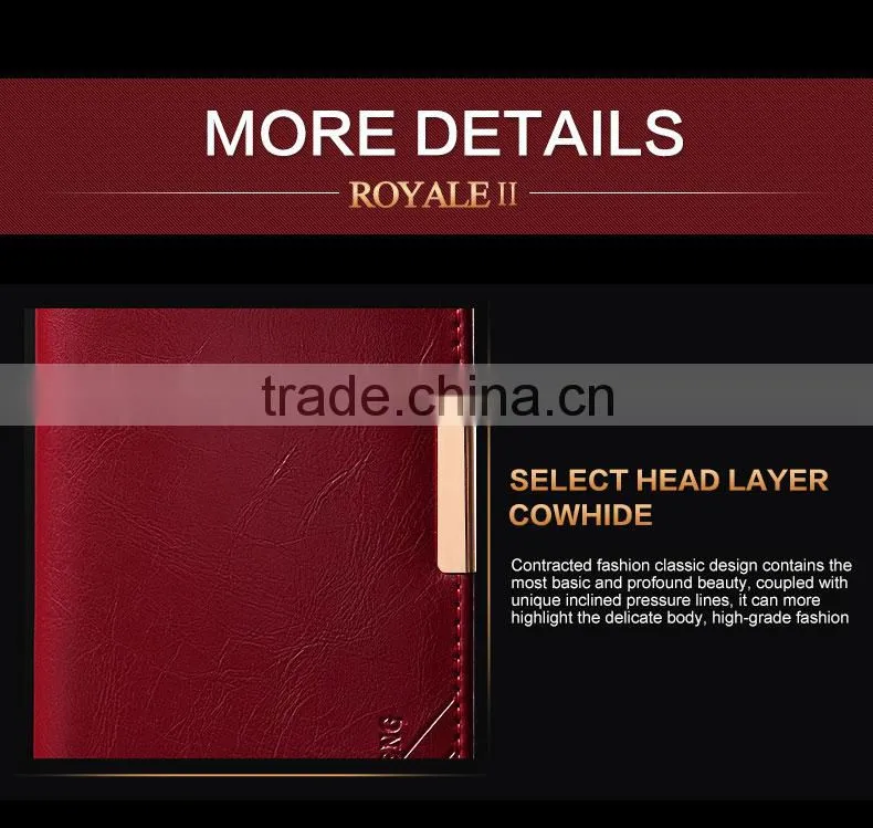 Real cow leather Magnetic flip wallet case for HTC ONE M9