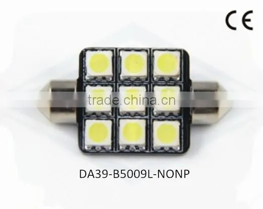 led car light 9pcs 5050smd non polarity led c5w high lumens 12v festoon led light bulbs