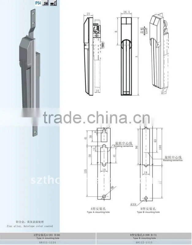 cabinet control handle rod lock