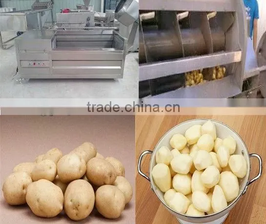 Automatic potato peeling and washing machine