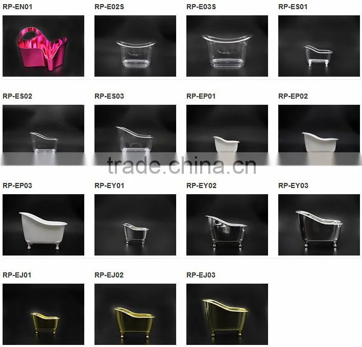 plastic mini bathtub container, plastic container for bathroom product