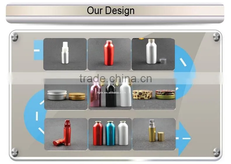 60ml empty aluminium bottle screw cap for essential oil
