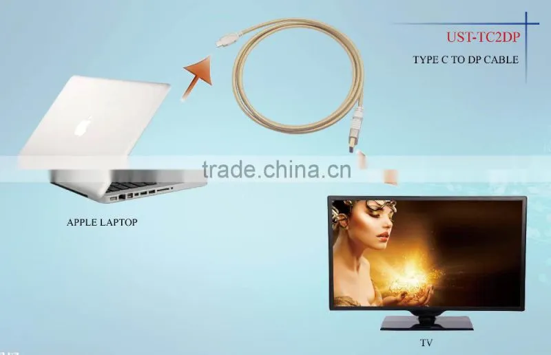 Hot USB3.1 Type C to DP port adapter connector for macbook cable