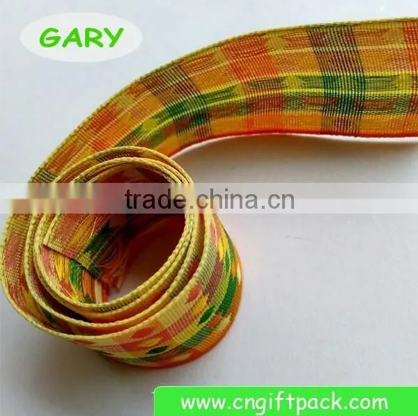 1" Garment Accessories Fabric Plaid Ribon
