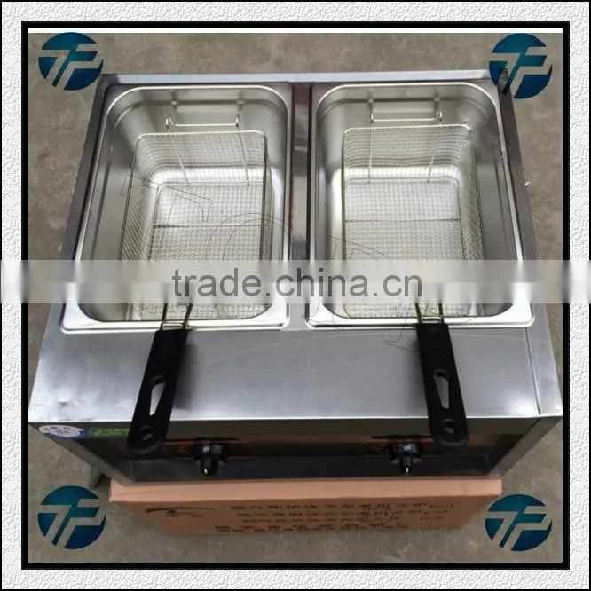 10 L Stainless Steel Gas Fryer with Double Baskets