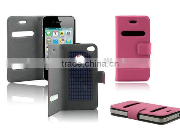 bling bling diamond leather case enclosure,handset case for iphone 4