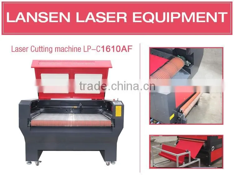 Wuhan CE approved Automatic feeding 1610 Fabric Laser Tailor