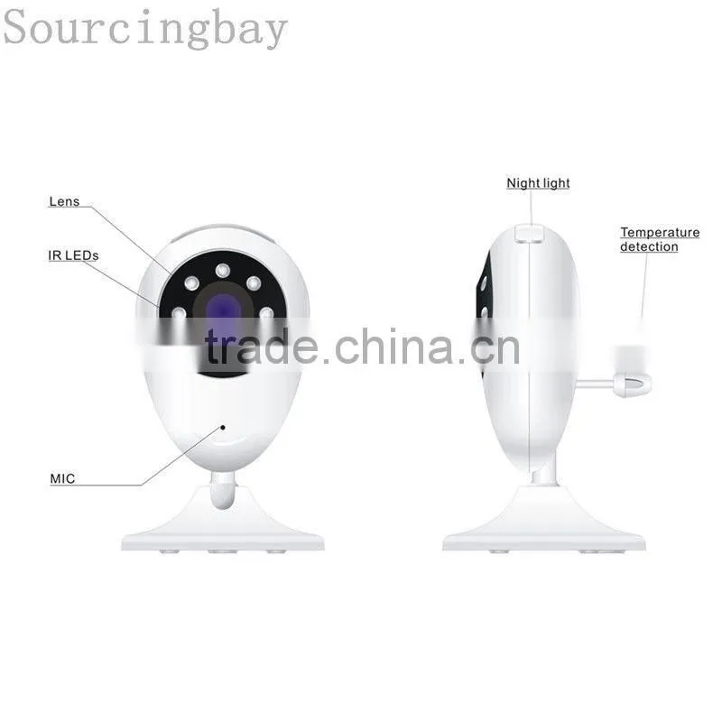 with Infrared Night Vision 3.5" Portable Wireless 2.4 GHz Video Baby Monitor