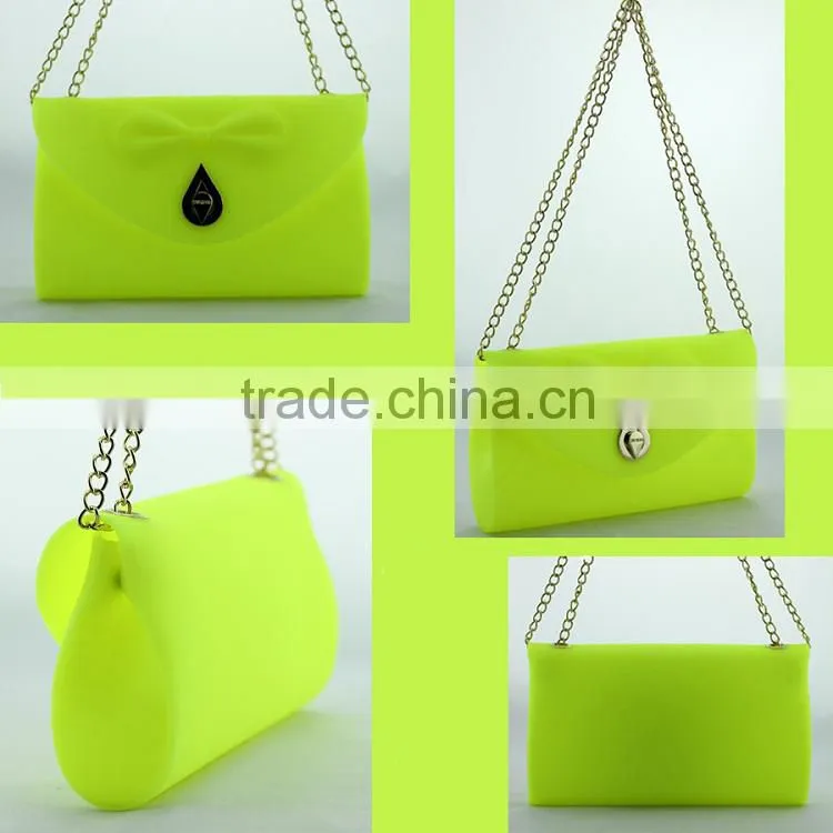 2014 hot sell fashion colorful sell silicone single shoulder Bag
