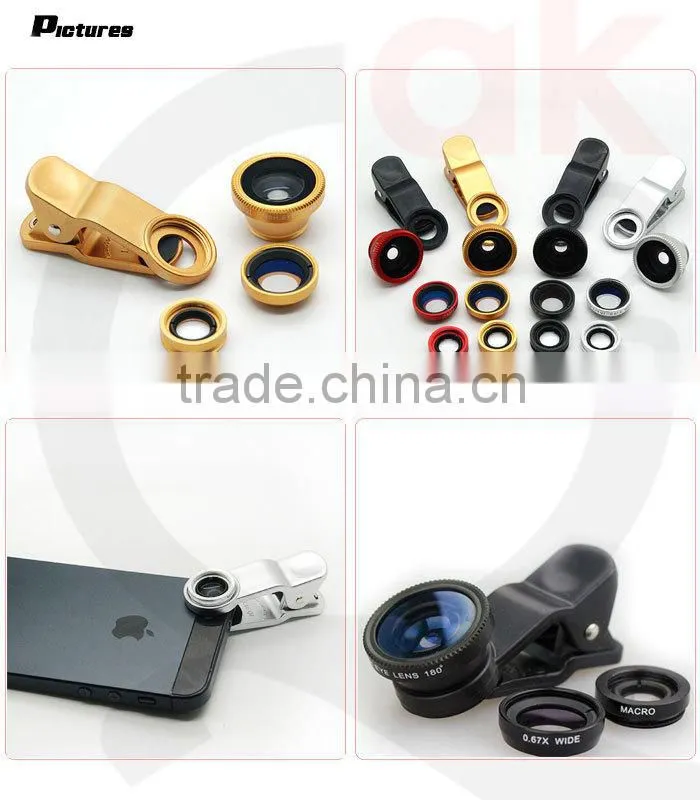 3 in 1 Clip-On 180 Degree Supreme Fisheye + 0.67X Wide Angle+ 10X Macro Lens For iPhone 6