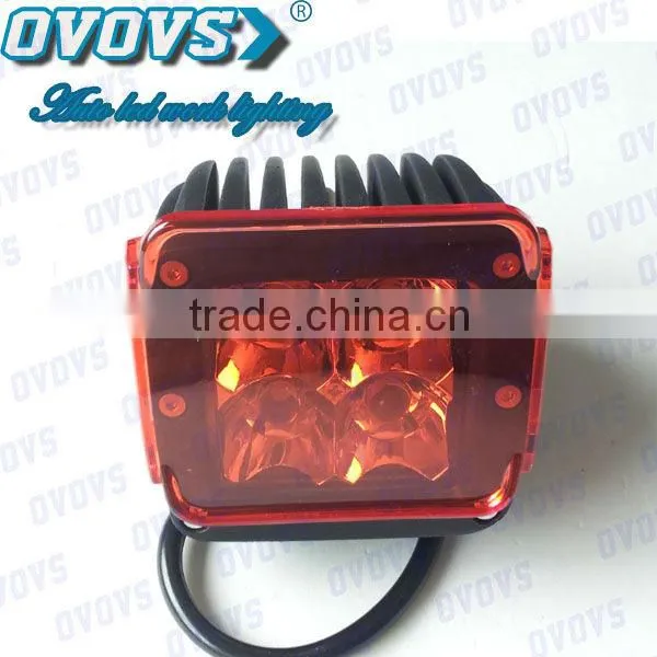 10-30v 12W LED work light with four color covers for truck, suv, atv, 4x4 off road, heavy duty machine