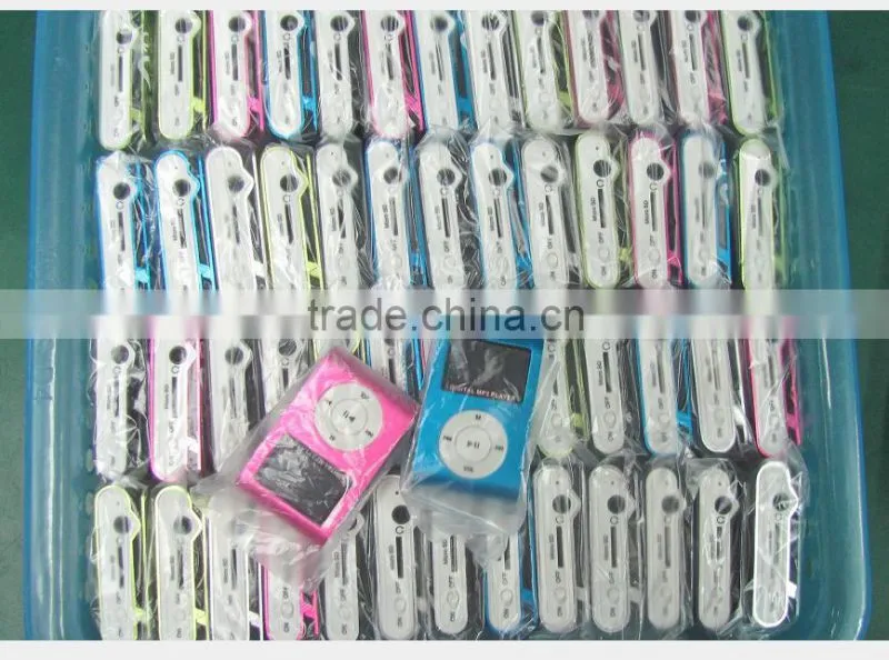 Free prelaod FM LCD display clip mp3 player,metal mini screen mp3 music player