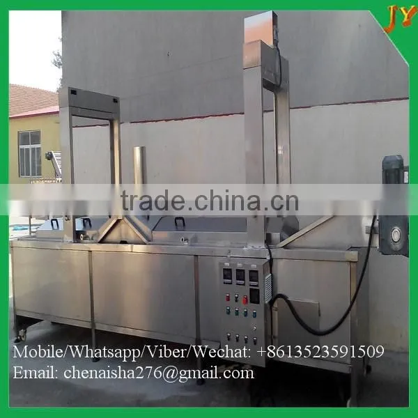 Continuous commercial electric deep oil-water fryer for hot sale