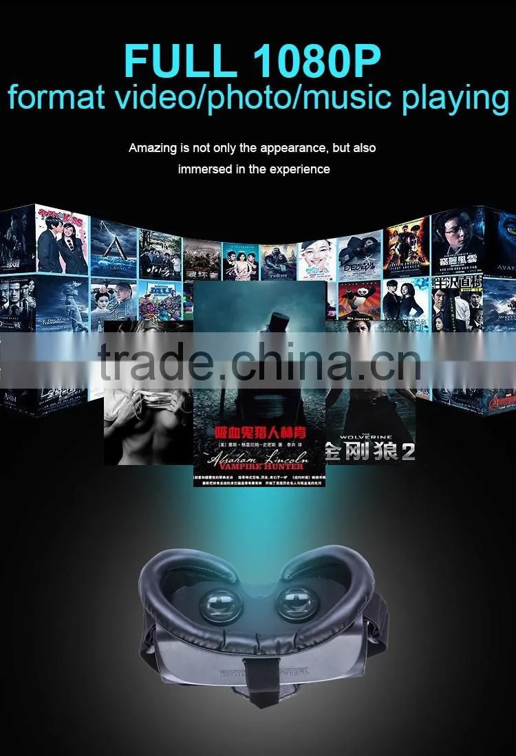 with blurtooth remote control 3d glasses video glasses vr headset virtual reality 2016