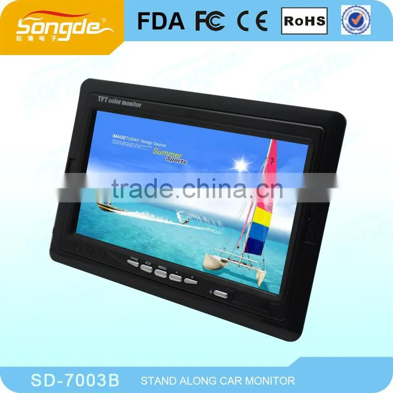 7inch TFT car lcd monitor with full function remote control