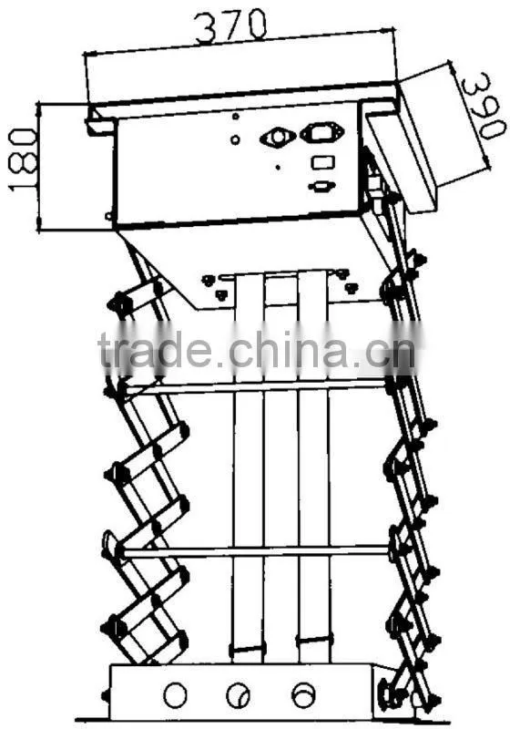 Projector Lift motor-driven, microwave orientation