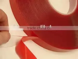 1.0MM Clear Double Sided Acrylic Foam Tape with Red Film