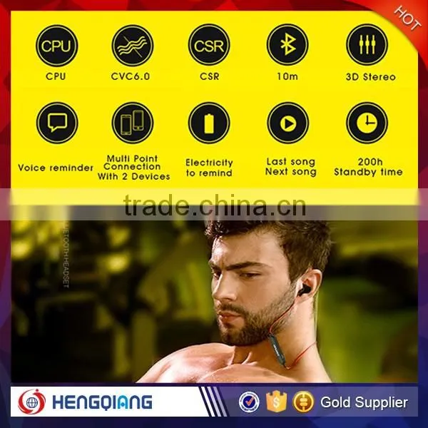 High quality smart stereo sound sport earphone earbuds noise reducing