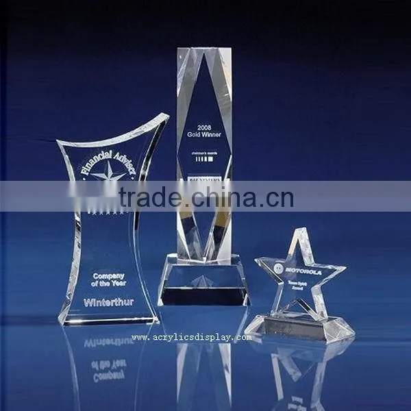 Special new products acrylic paper weight trophy