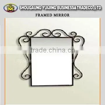 YUJING 4mm wholesale iron frame decorative wall mirror