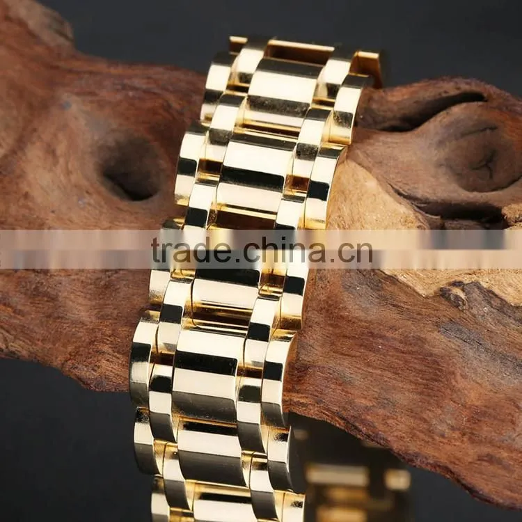 Fashion Stainless Steel Gold Chain Bracelet For Biker