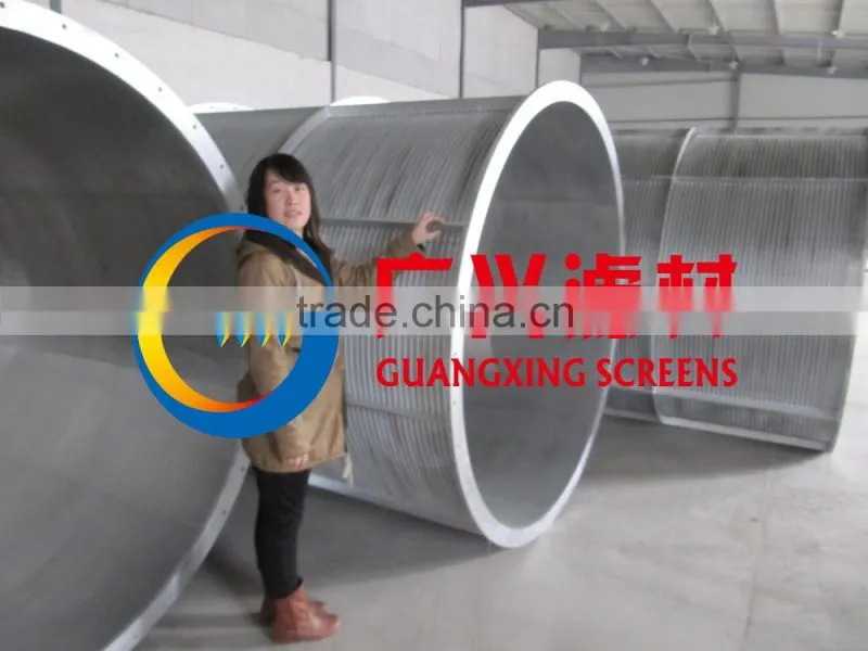 wedge wire rotary drum screen trommel for Pond fish