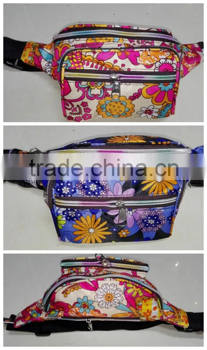 2015 nice flower elements waist bags street trendy bag
