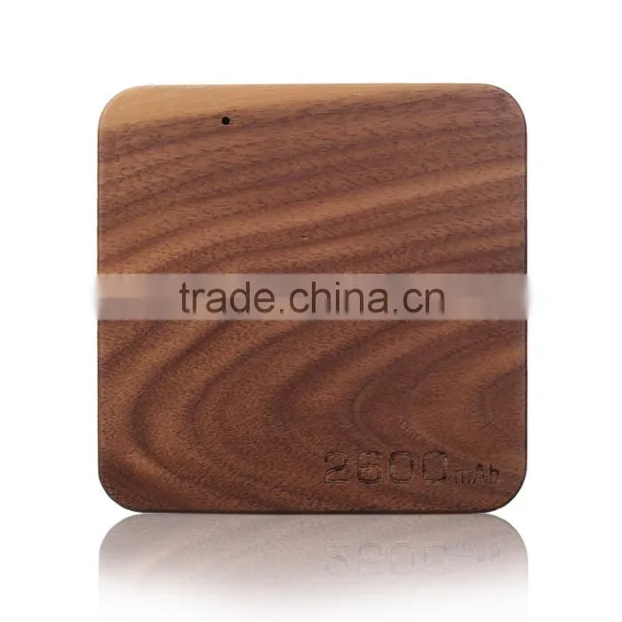 marvel universe 5200mah external wireless wooden power bank