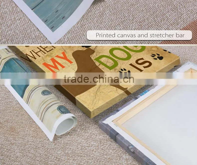 Reproduction canvas animal oil painting of dog