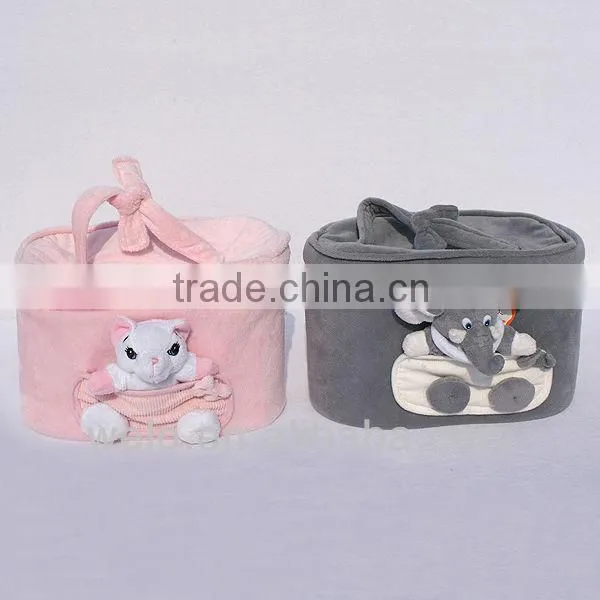 Cylinder laundry hamper and gifts