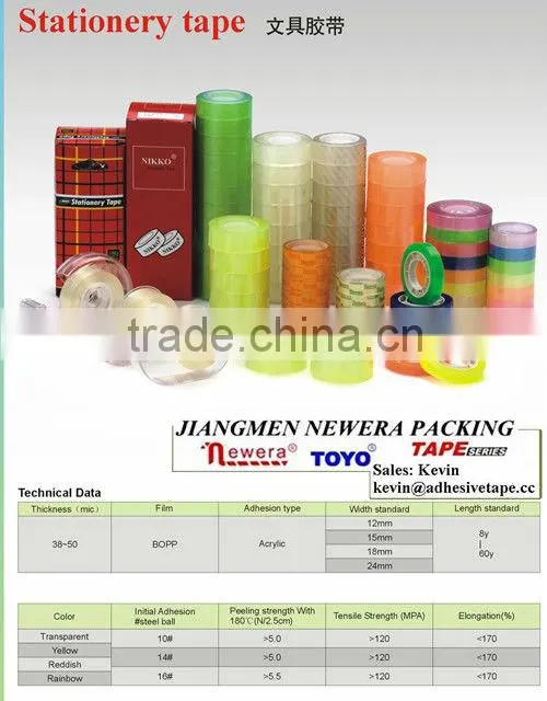 Large Paper Core Bopp Film Gum Glue Packing Stationery Tape