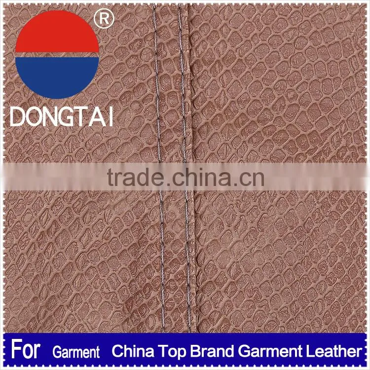 2015 NEW DESIGN IMITATION LEATEHR EMBOSSED LEATHER ANTI-HYDROLYSIS LEATHER GARMENT LEATHER