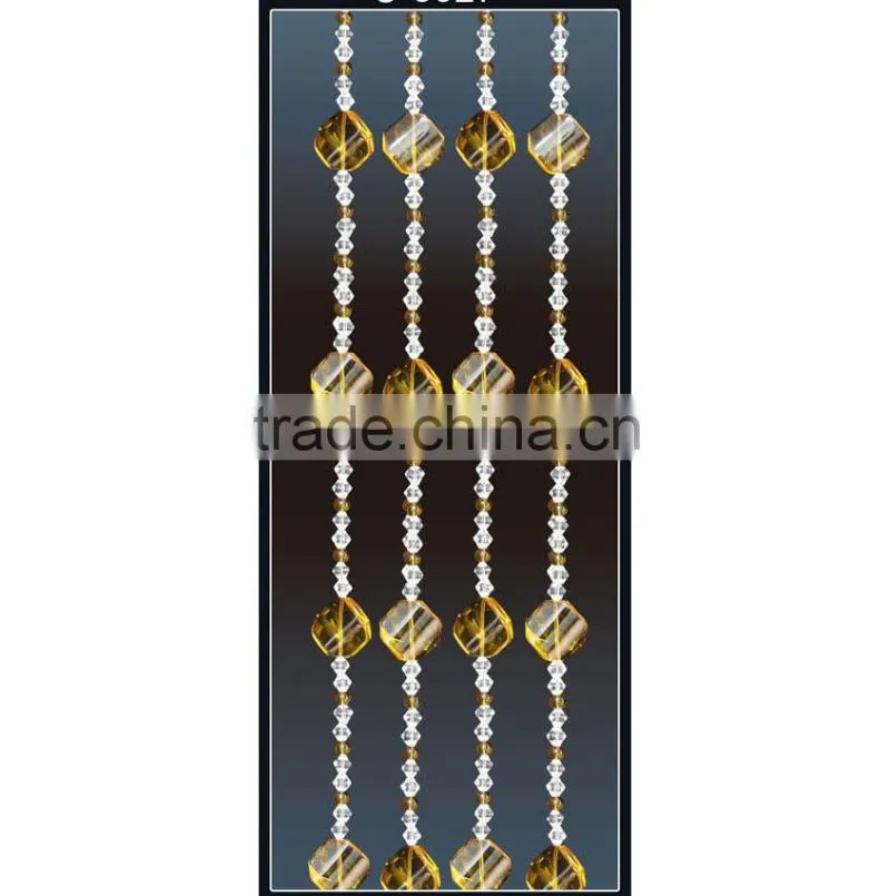 Hanging crystal bead curtains