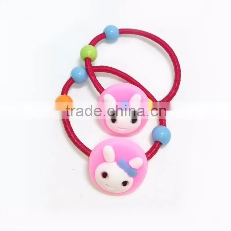 Funny Cute Cartoon Hair Ponytail ties Soft PVC Elastic Hair rubber band