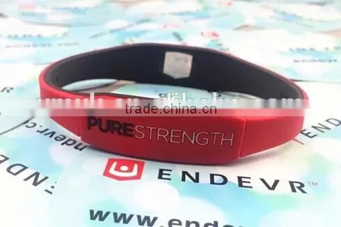 rubber wristband pure strength silicone bio magnetic bracelet