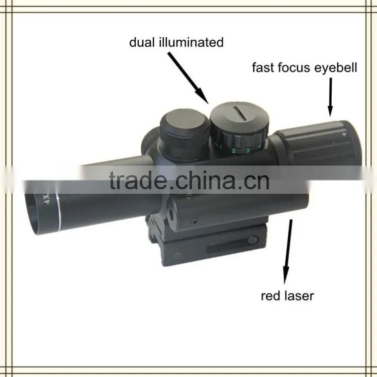 Cheap high quality no infrared thermal imaging rifle scope for hunting , hunting night vision scope with red dot laser