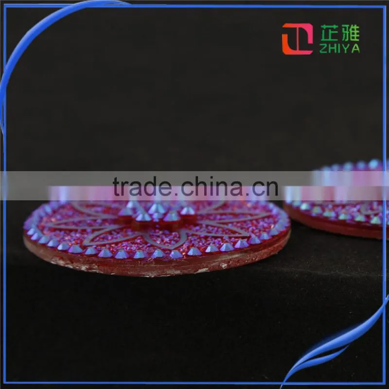 2016 wholesale sewing accessories round resin embellishments