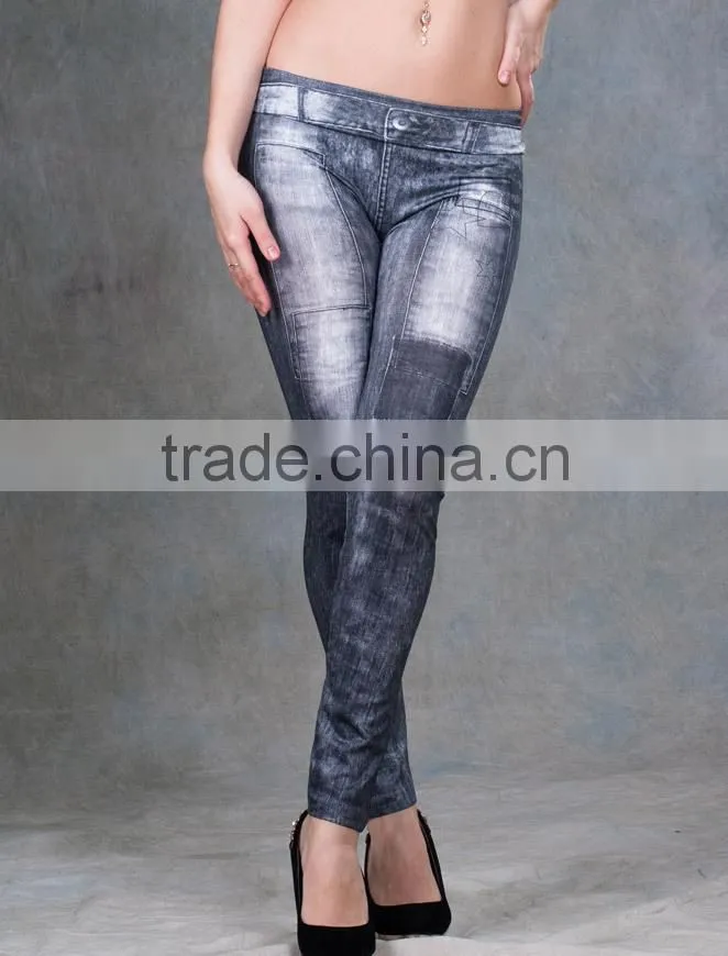 Top quality simple style seamless cheap fashion women jeans leggings