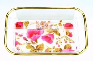 Square transparent fruit holding bowl